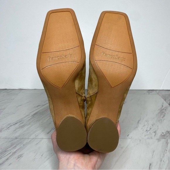 Franco Sarto Pisa Light Brown Square Toe Bootie 9M - Picture 15 of 16